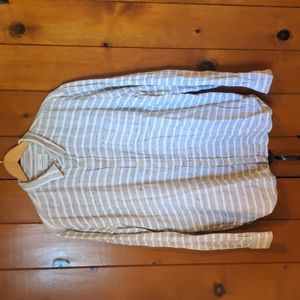 Lucky Brand Faded Prison Stripe Shirt